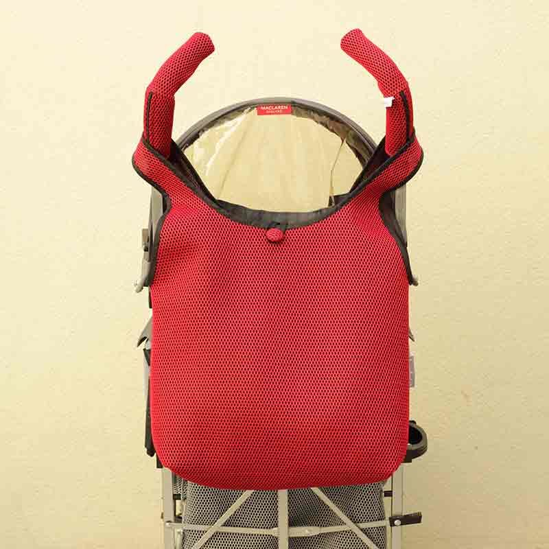 Bolso Camiseta rojo para silla de paseo tipo Maclaren confeccionado en tejido transpirable Brisa